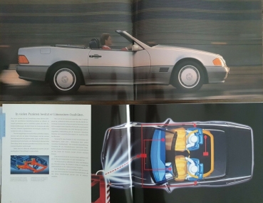 Mercedes-Benz SL R 129 Modellprogramm 1992 Automobilprospekt-Mappe (0461)